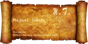 Majsai Tünde névjegykártya